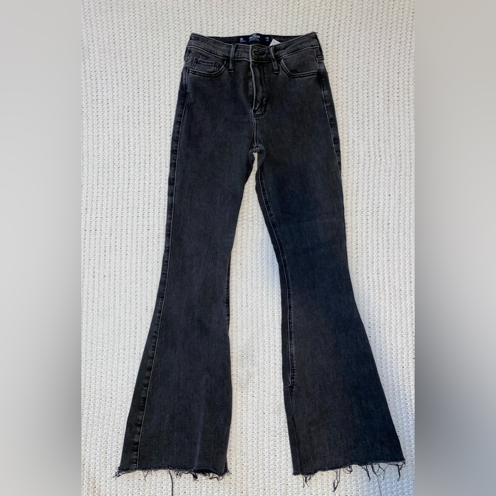 Hollister black flared jeans